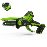 Цепная мини-пила Greenworks 24V G24MCS10 (10 см) аккумуляторная в Твери